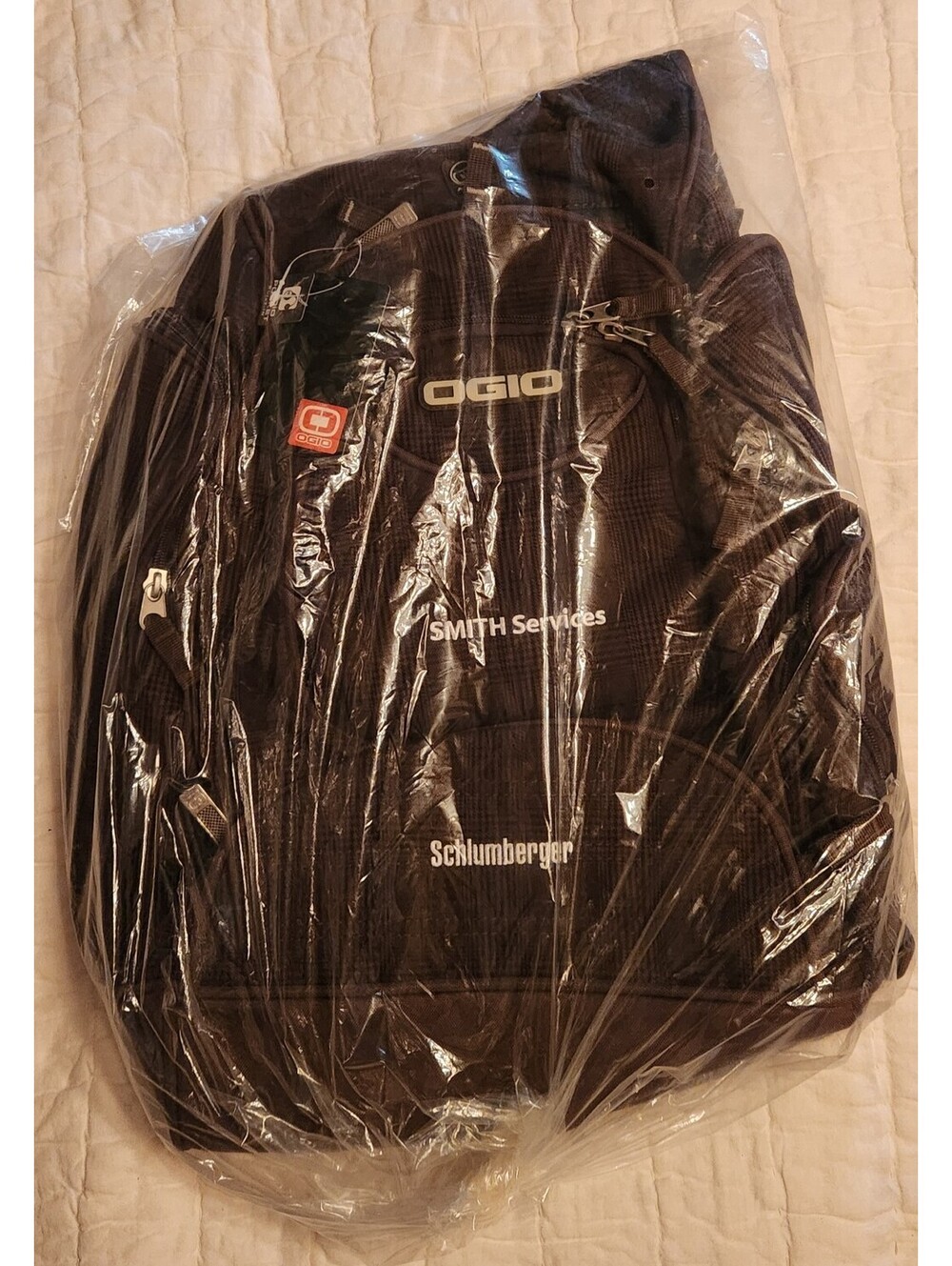 Smith Services(Schlumberger) New Ogio Backpack Brown Plaid Oilfield Collectable